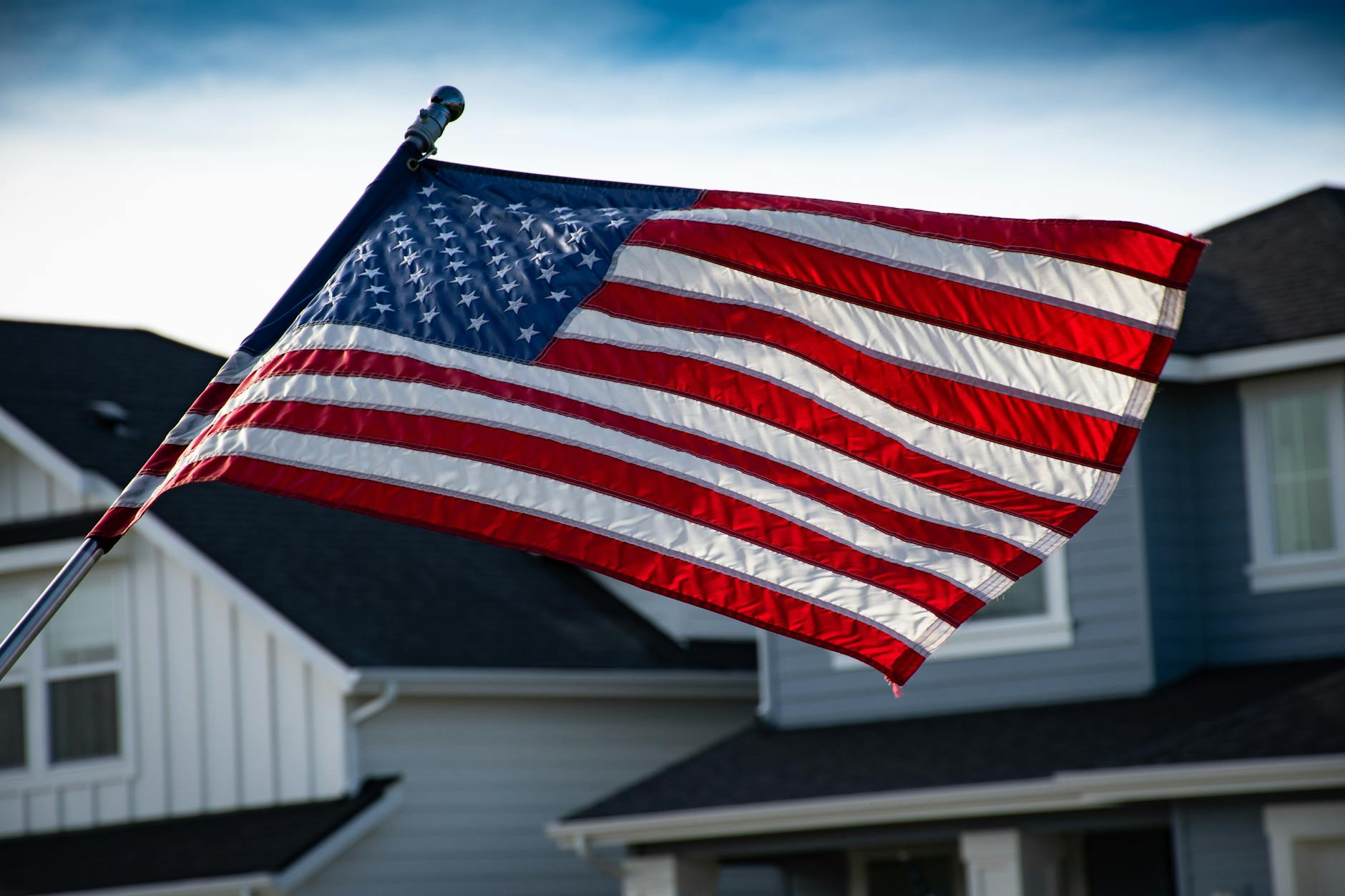 close up photography of american flag