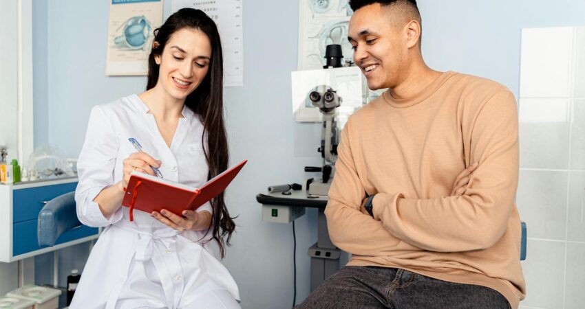 doctor talking to a patient