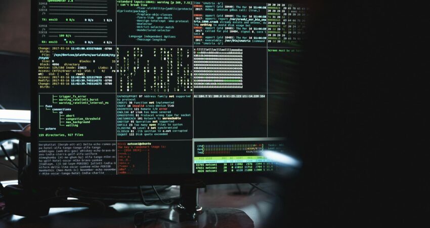 close up view of system hacking in a monitor