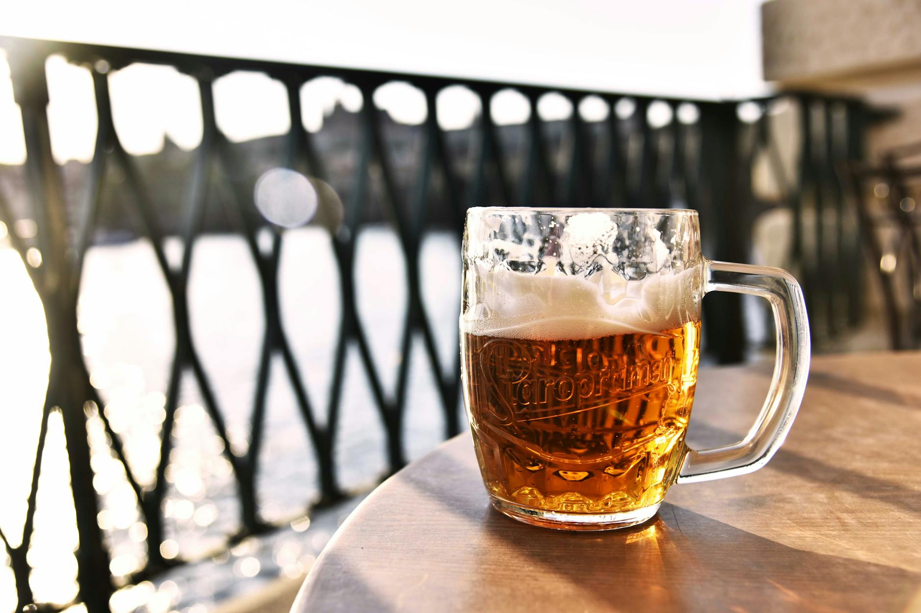 clear glass beer mug