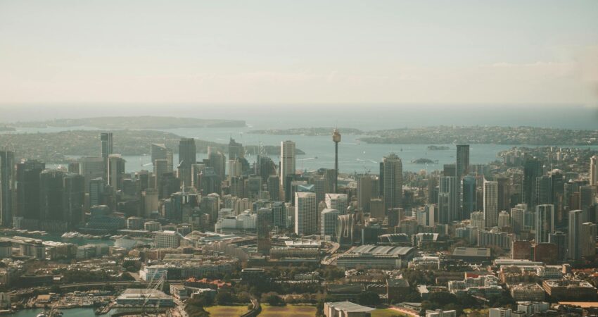 aerial view of a sydney australia