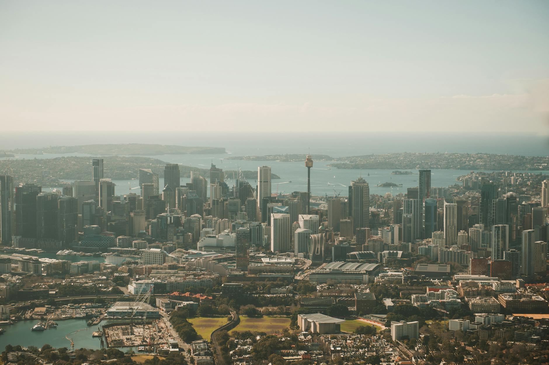 aerial view of a sydney australia