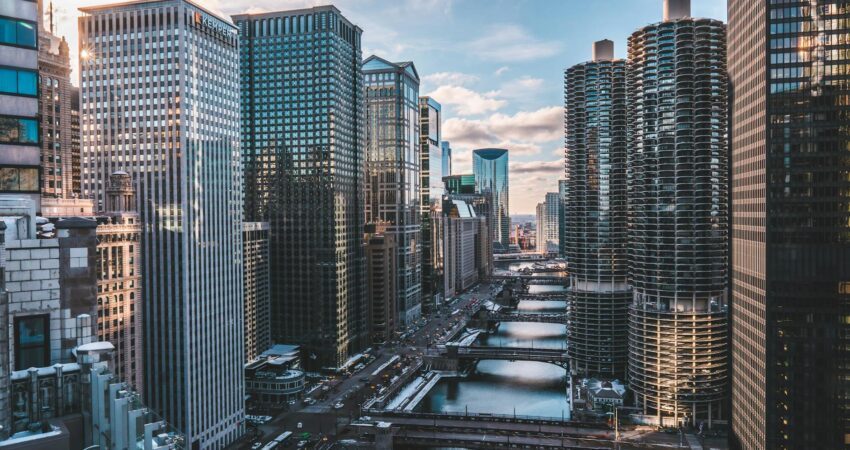 aerial shot of buildings