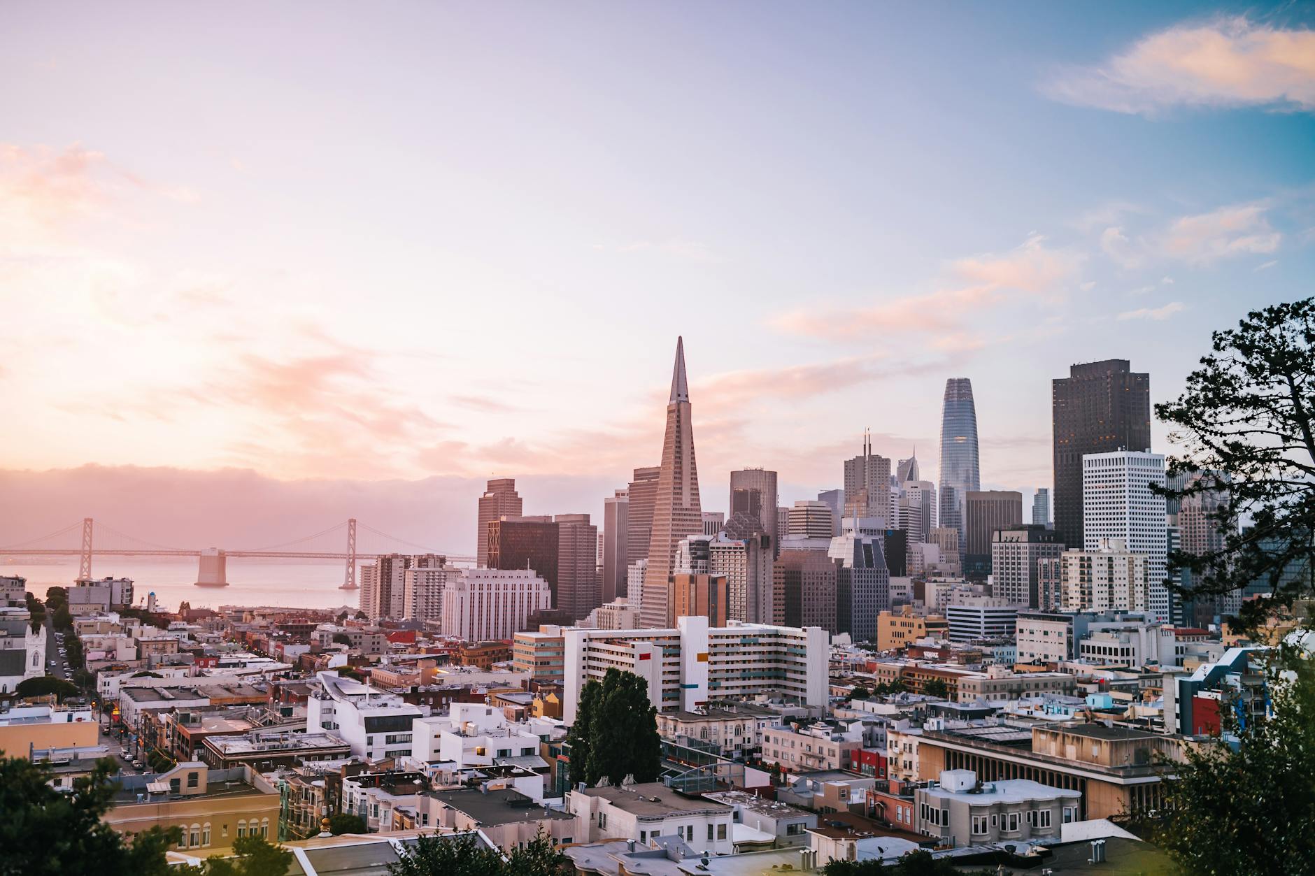 city skyline during golden hour