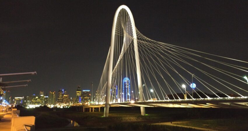 lighted bridge