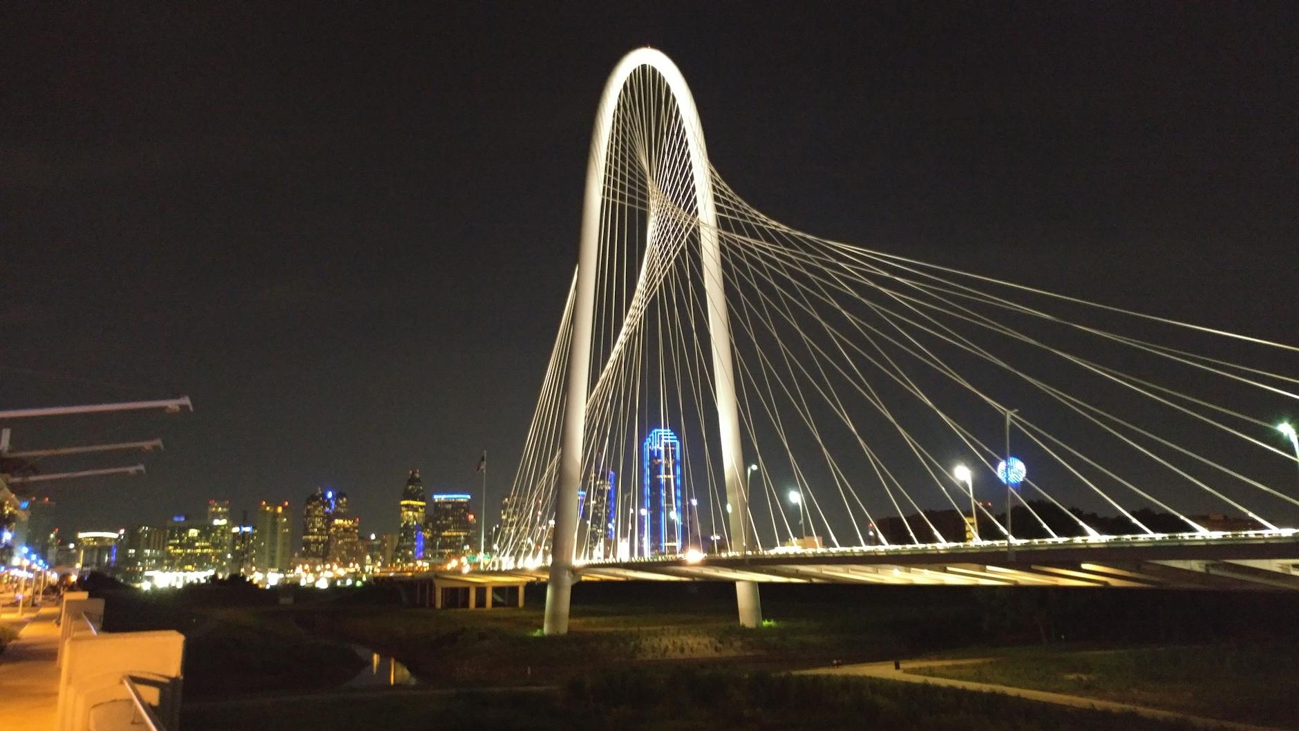 lighted bridge