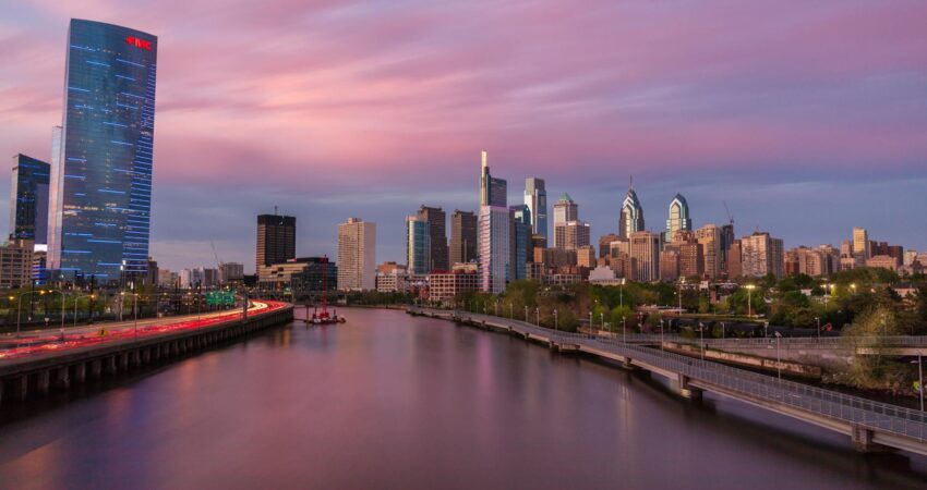 a river in the city