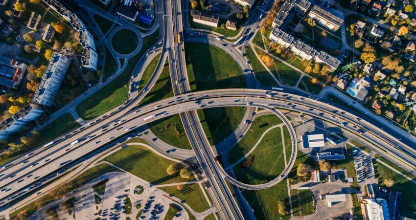 aerial photo of buildings and roads