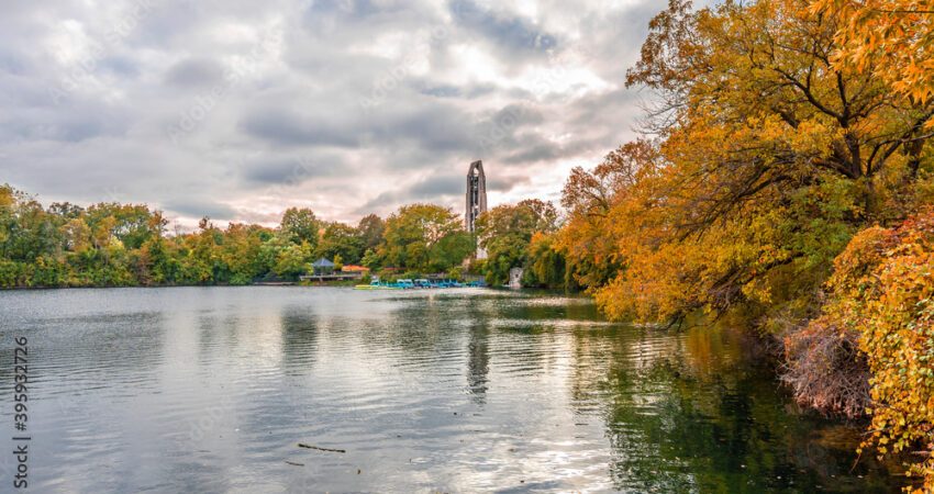 Quarry Lake view in Naperville Town of Illinois