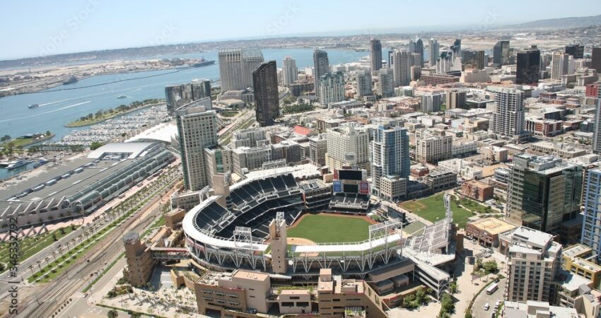 San Diego California - Padres, Petco Park Aerial